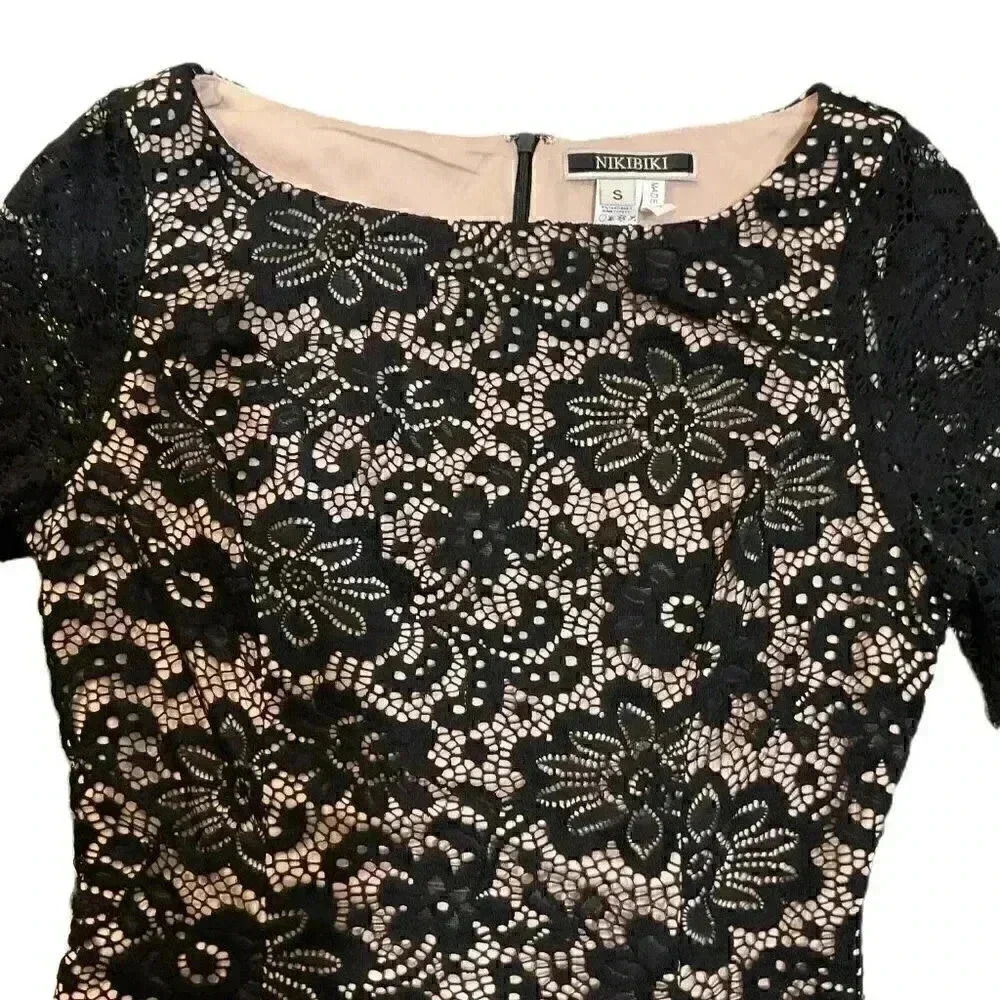 NIKIBIKI LONG SLEEVE COCKTAIL MINIDRESS SIZE SMALL - Picture 2 of 11